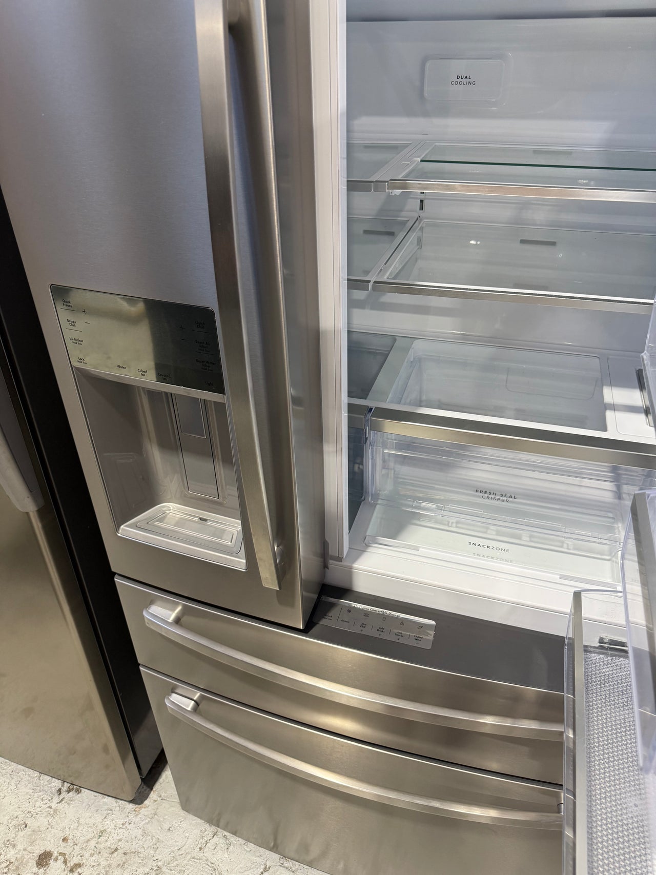 Second hand Westinghouse 609L French Door Frost Free Fridge Model: WHE6874SA - Second Hand Appliances Geebung