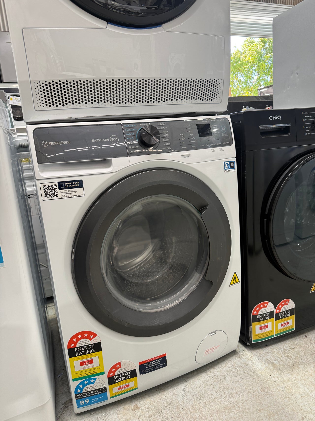 Second hand Westinghouse 9kg/5kg EasyCare Front Load Washer Dryer Combo WWW9024M5WA - Second Hand Appliances Geebung