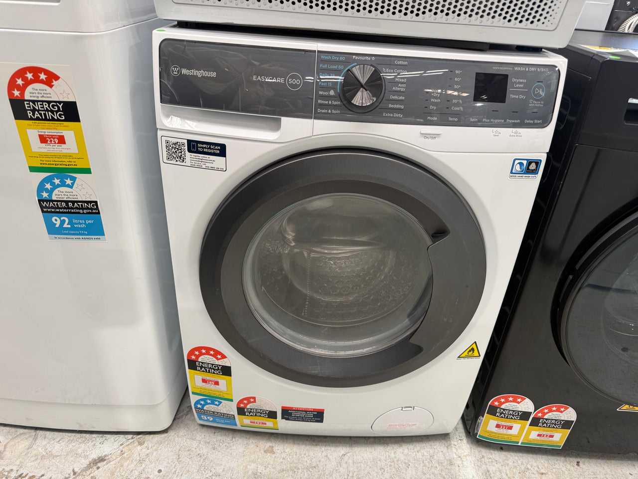 Second hand Westinghouse 9kg/5kg EasyCare Front Load Washer Dryer Combo WWW9024M5WA - Second Hand Appliances Geebung