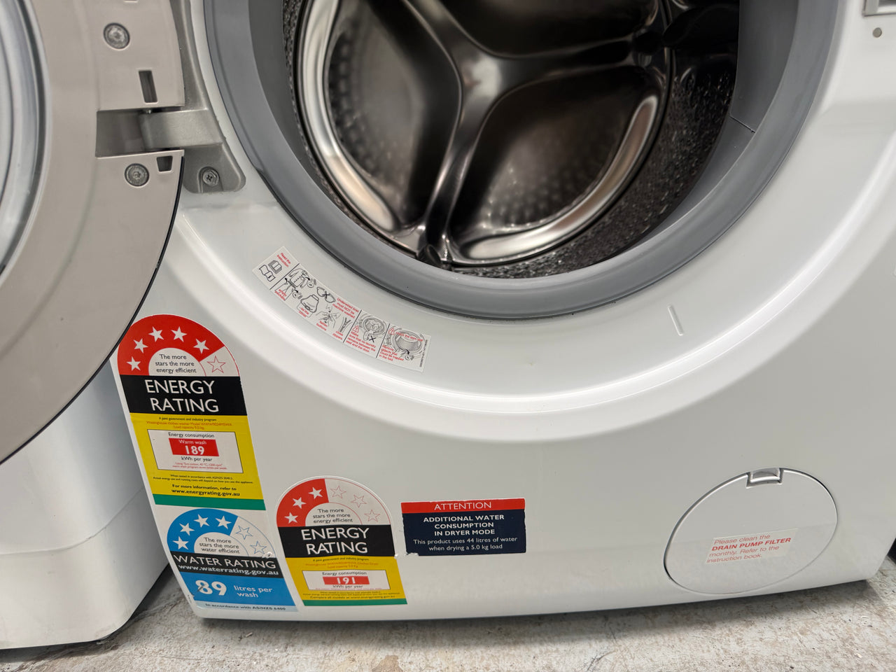 Second hand Westinghouse 9kg/5kg EasyCare Front Load Washer Dryer Combo WWW9024M5WA - Second Hand Appliances Geebung