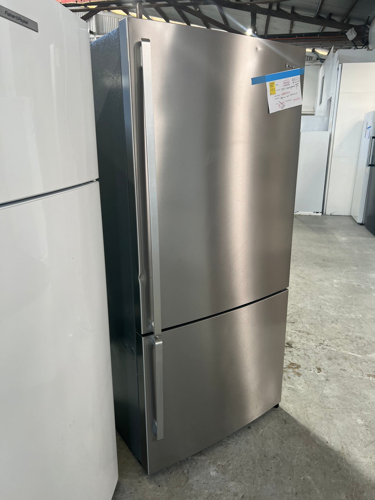 Second hand Westinghouse WBE5314SA 536L Stainless Steel Bottom Mount Fridge - Second Hand Appliances Geebung