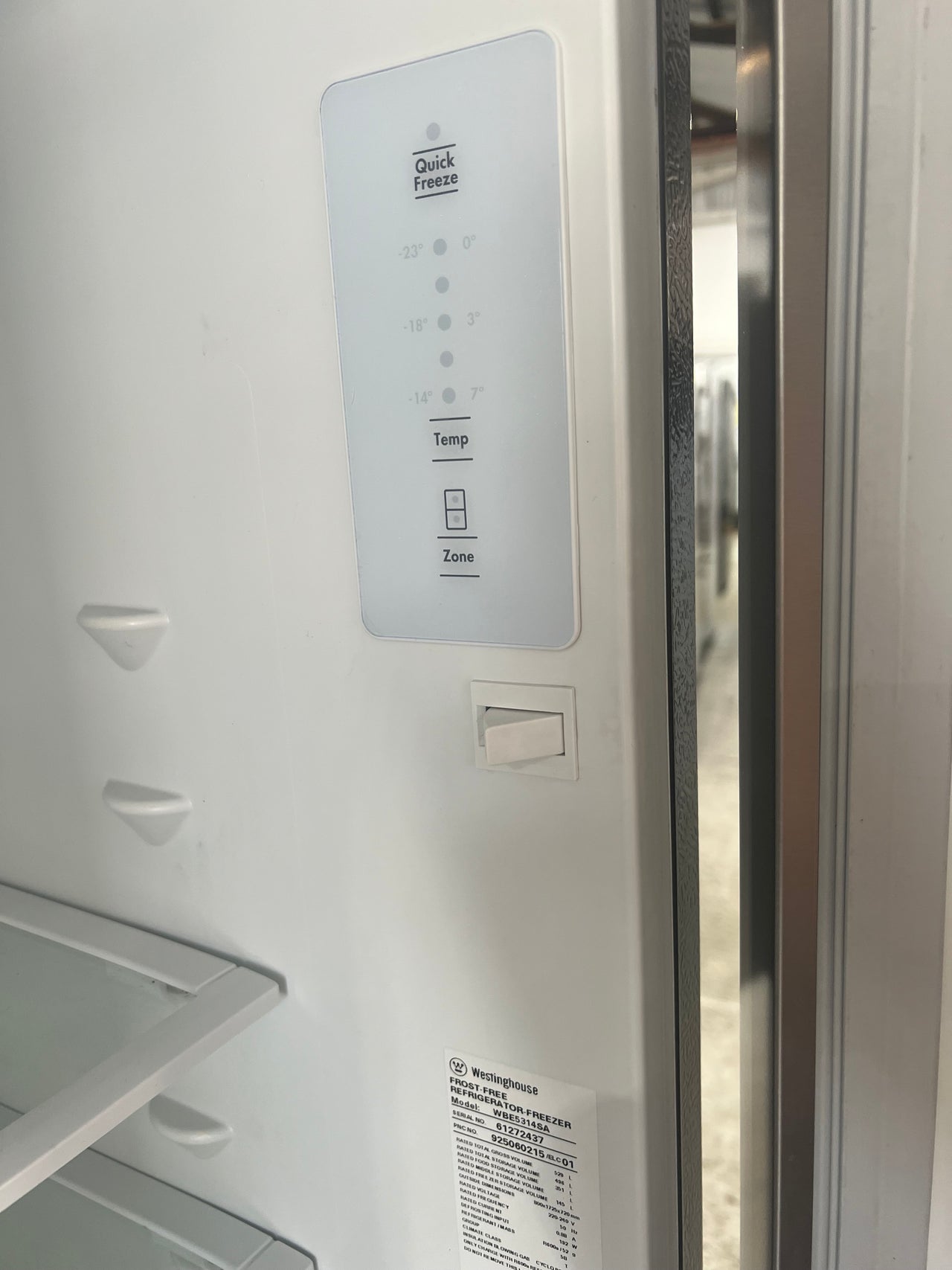 Second hand Westinghouse WBE5314SA 536L Stainless Steel Bottom Mount Fridge - Second Hand Appliances Geebung