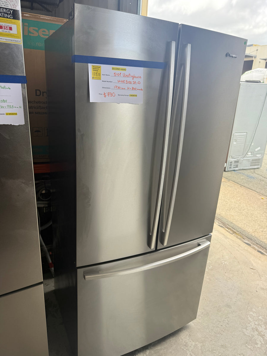 Second hand Westinghouse WHE5100SA-D 510L French Door Fridge - Second Hand Appliances Geebung