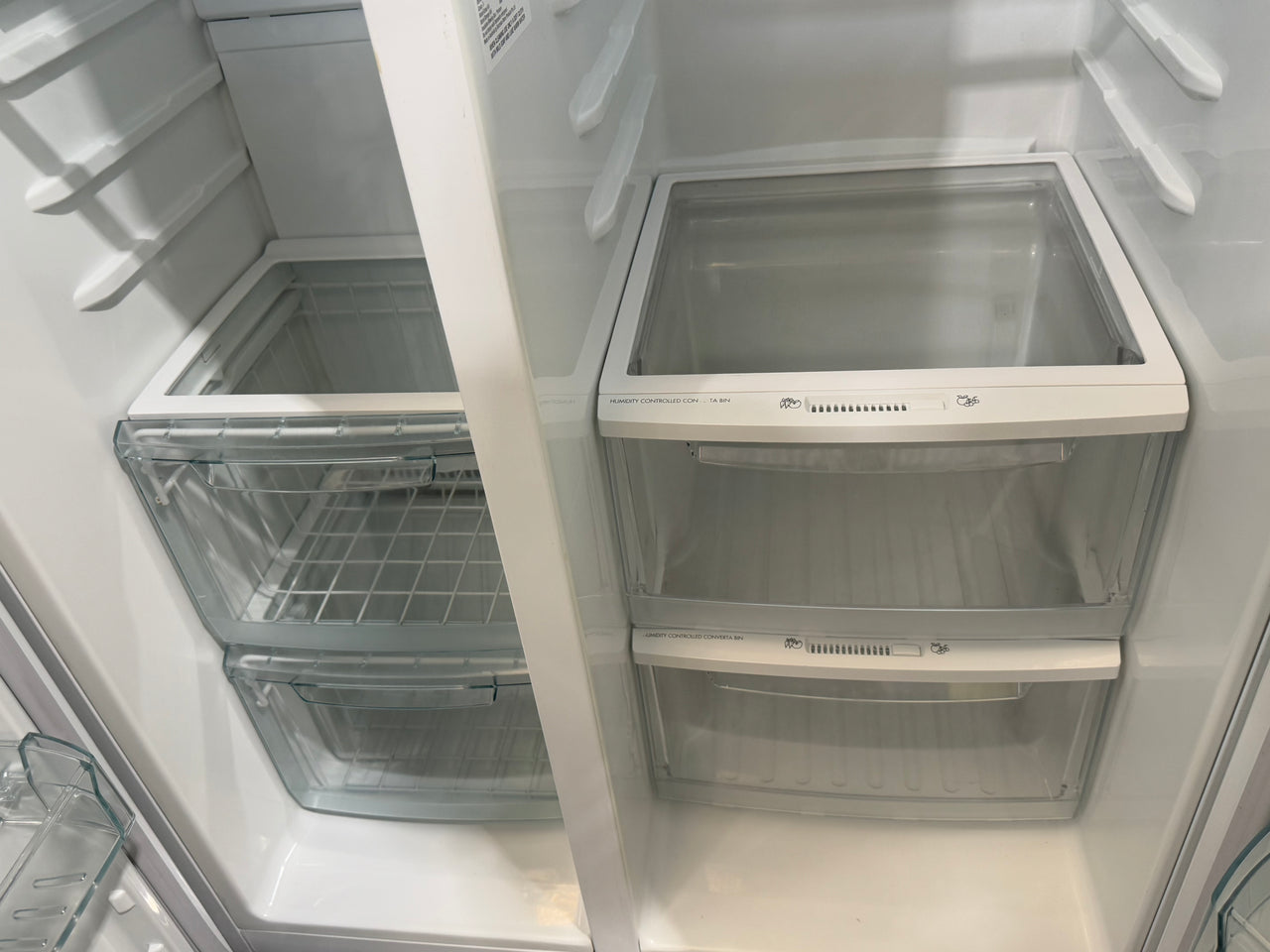 Second hand Westinghouse WSE6100WA 610-liter side-by-side refrigerator-freezer - Second Hand Appliances Geebung