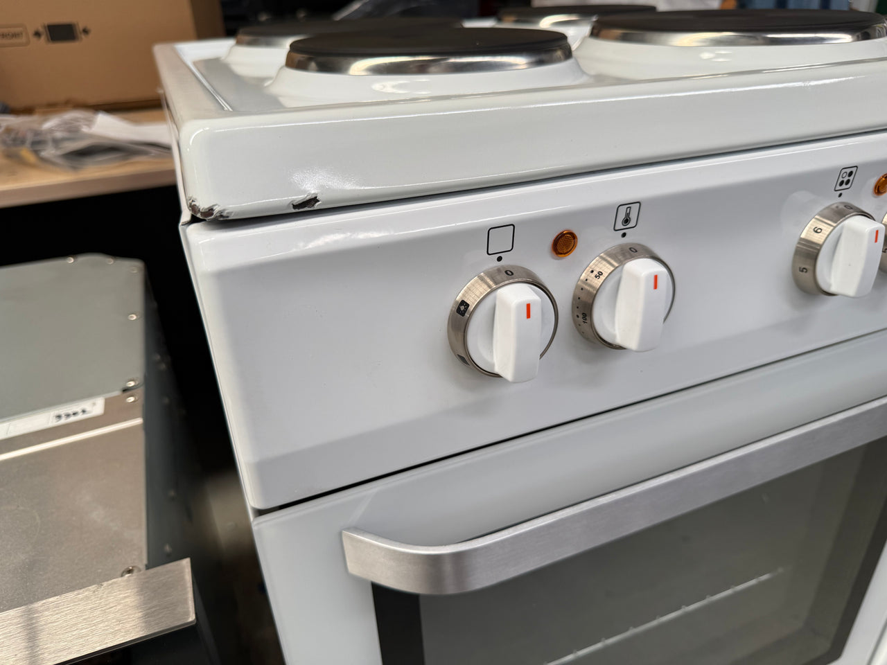 Transportation damaged 54cm 300 Series Freestanding Cooker Solid Hotplate HOR54S5CW1 - Second Hand Appliances Geebung