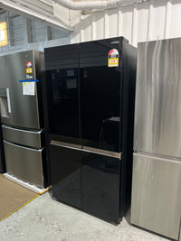 Thumbnail for Transportation damaged 638L Hitachi French Door Black Glass  Model: RWB640VT0GBK - Second Hand Appliances Geebung
