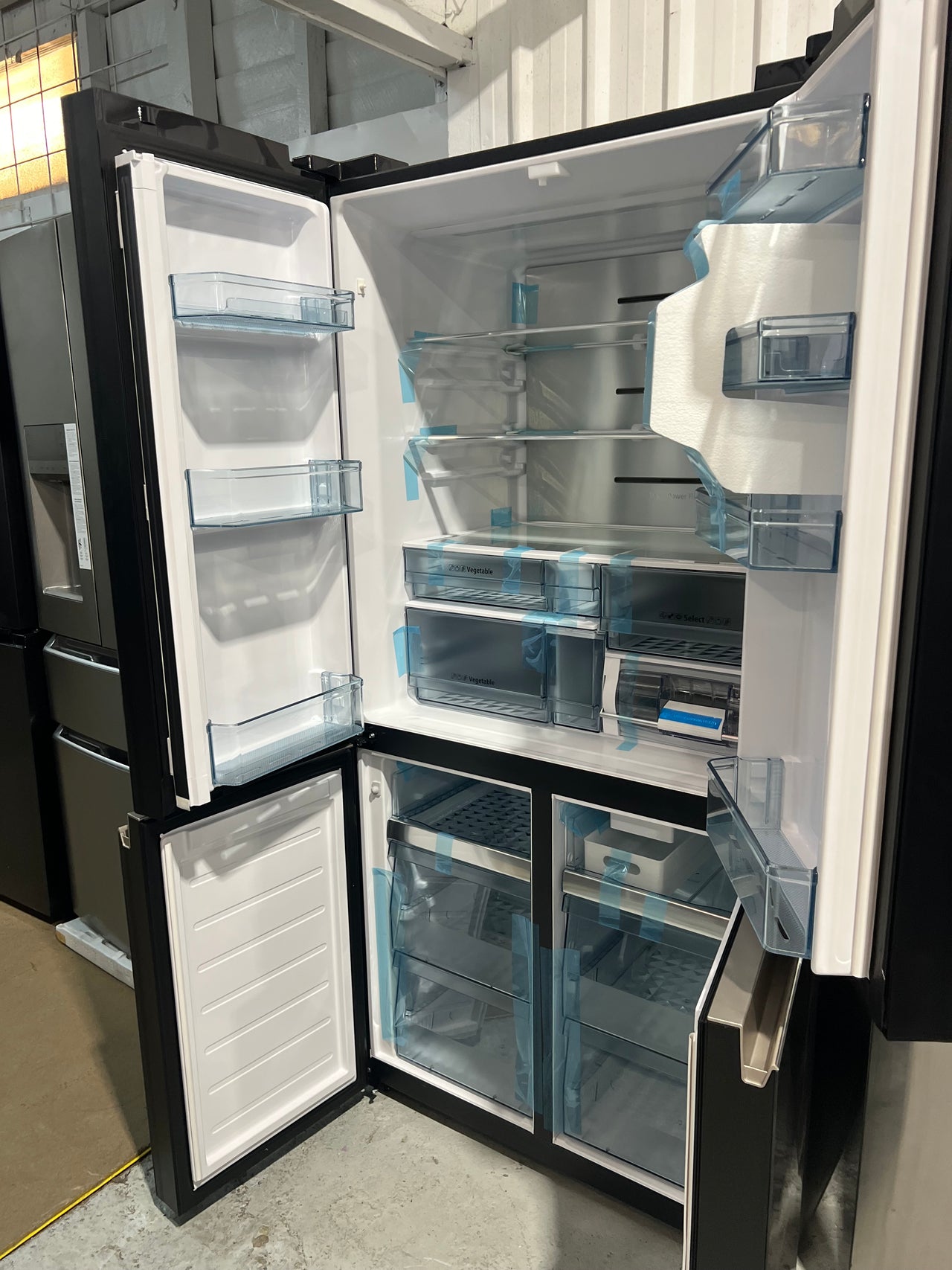 Transportation damaged 638L Hitachi French Door Black Glass  Model: RWB640VT0GBK - Second Hand Appliances Geebung