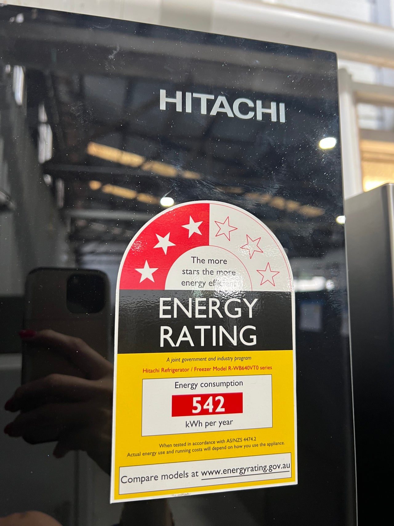 Transportation damaged 638L Hitachi French Door Black Glass  Model: RWB640VT0GBK - Second Hand Appliances Geebung