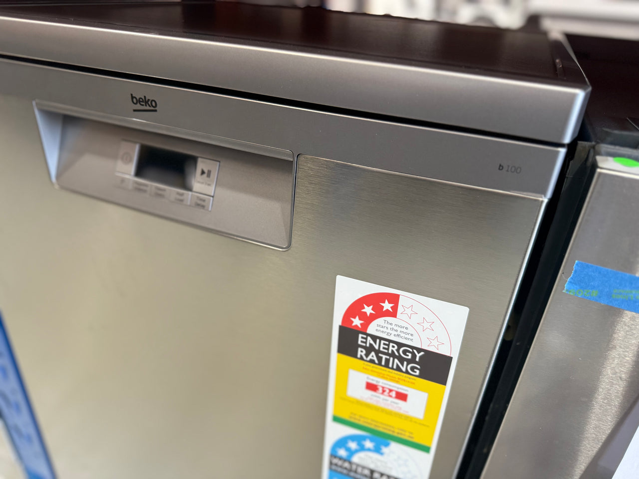 Transportation damaged Beko BDFB1410X 14-Place Freestanding Dishwasher (Stainless Steel) - Second Hand Appliances Geebung