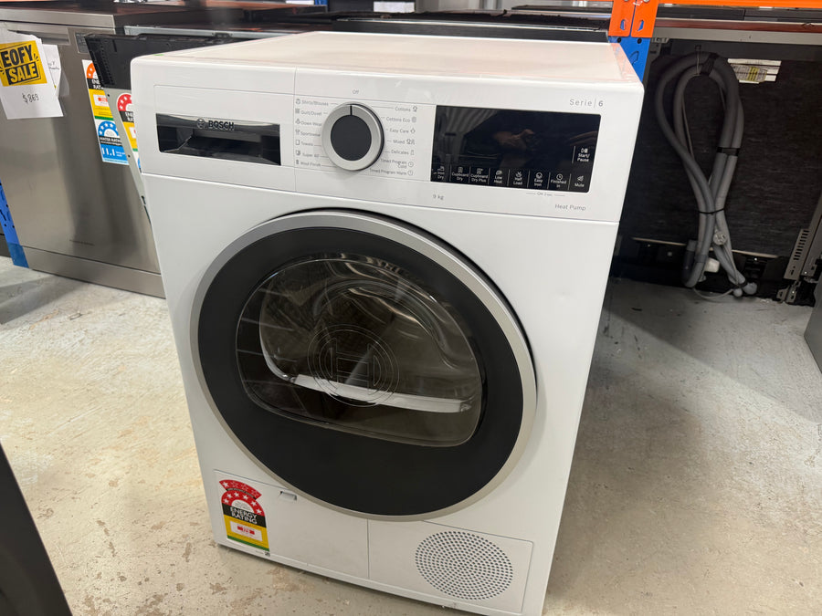 Transportation damaged Bosch Series 6 9kg Heat Pump Dryer – White WQG24200AU - Second Hand Appliances Geebung