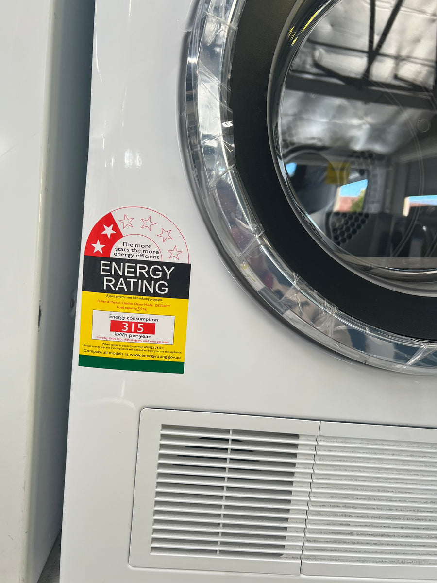 Transportation damaged Fisher&Paykel Fisher &amp; Paykel&nbsp;7kg Sensor Dryer Model: DE7060G2 - Second Hand Appliances Geebung