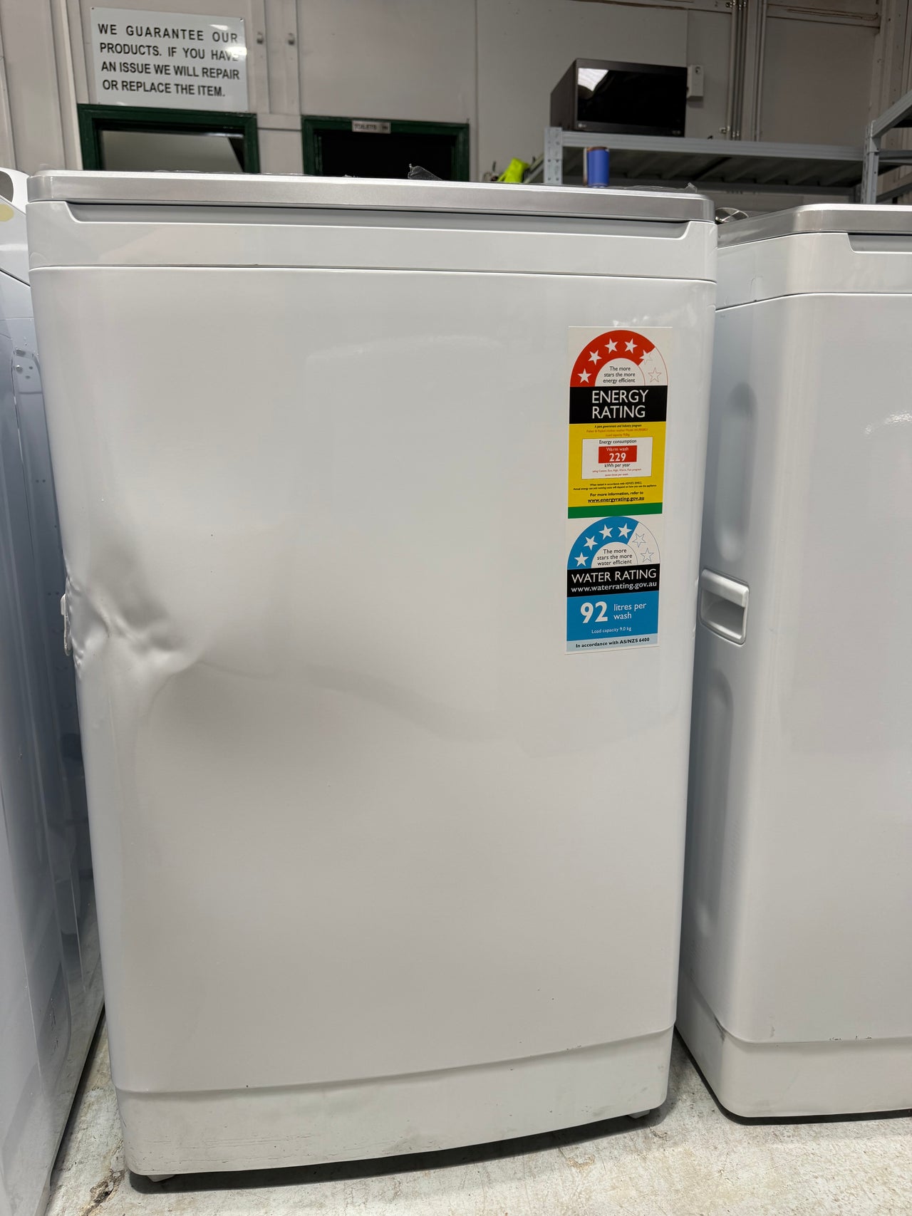 Transportation damaged Fisher & Paykel 9kg Top Load Washing Machine – WL9058G1 - Second Hand Appliances Geebung