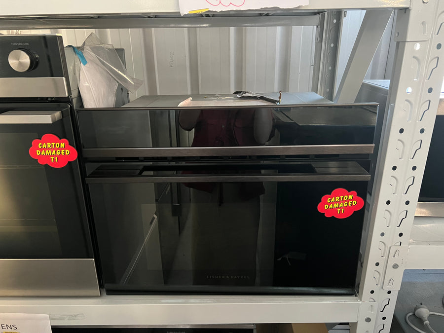 Transportation damaged Fisher&Paykel Built-in 60cm Combination Microwave Oven OM60NDBB1 - Second Hand Appliances Geebung