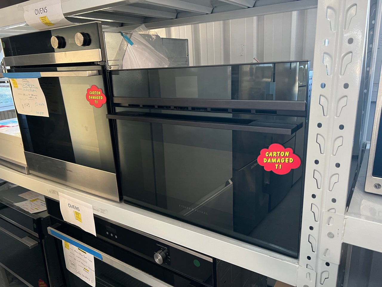 Transportation damaged Fisher&Paykel Built-in 60cm Combination Microwave Oven OM60NDBB1 - Second Hand Appliances Geebung