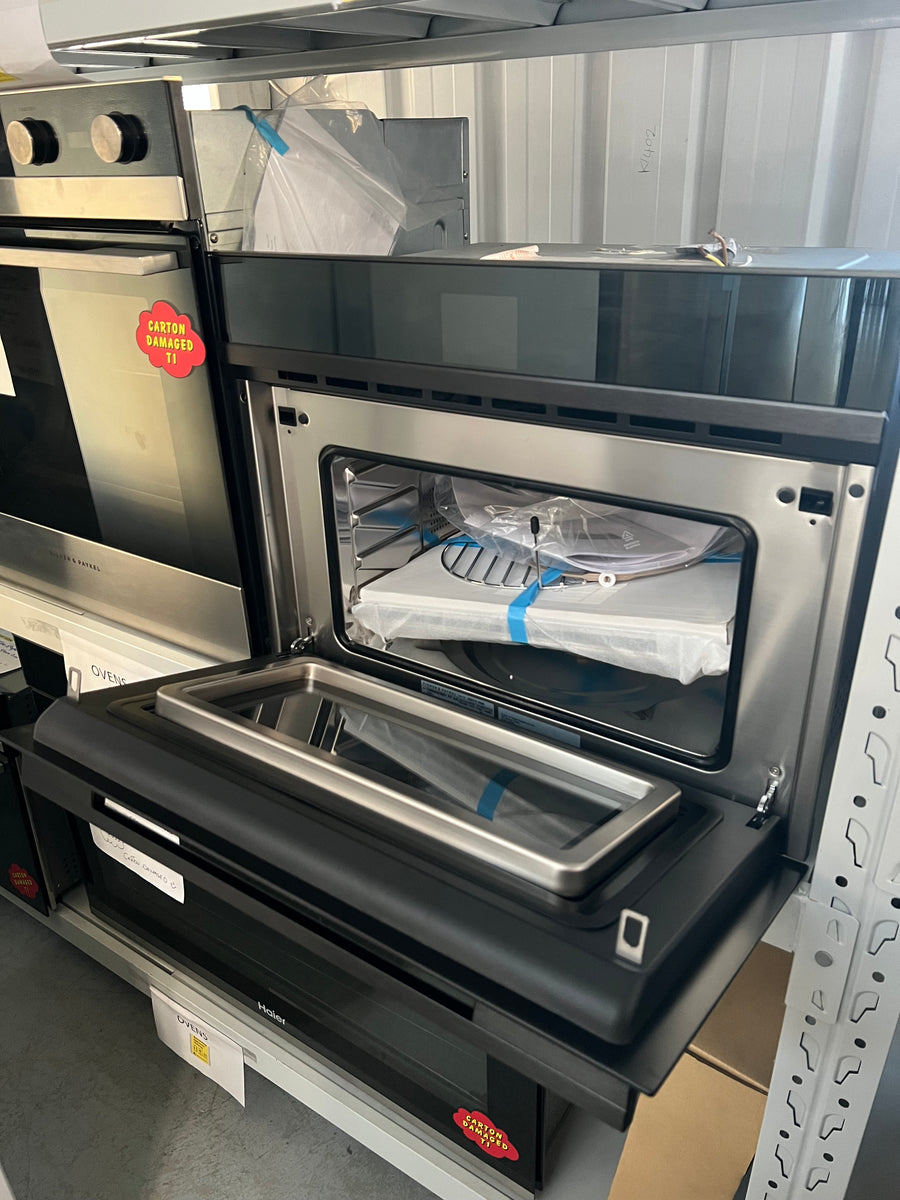 Transportation damaged Fisher&Paykel Built-in 60cm Combination Microwave Oven OM60NDBB1 - Second Hand Appliances Geebung