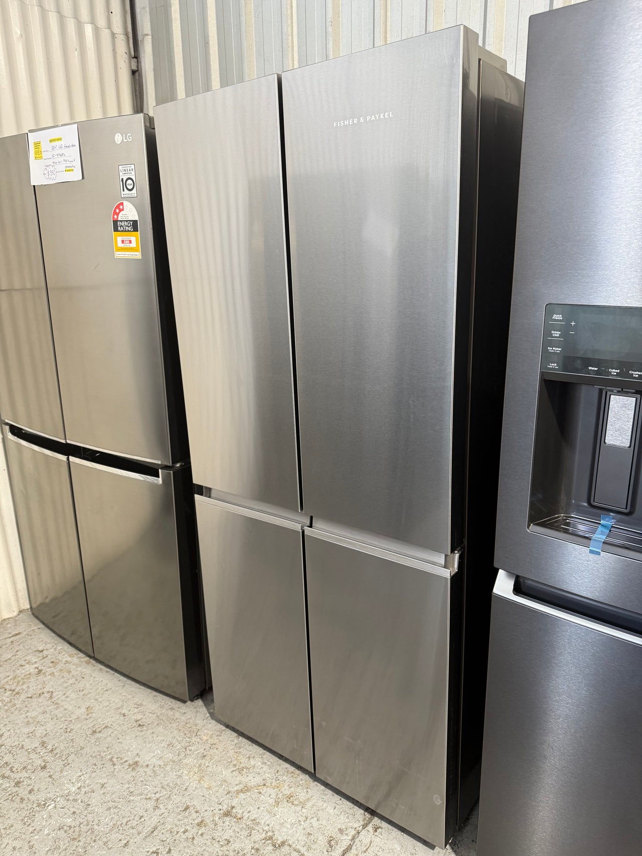 Transportation damaged Fisher & Paykel RF500QNX1 498L Quad Door Fridge - Second Hand Appliances Geebung