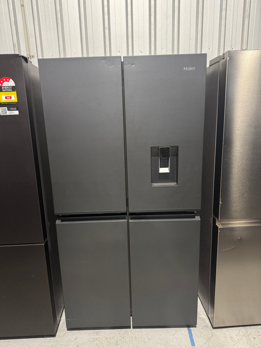 Transportation damaged Haie 623L Quad Door Refrigerator Model: HRF680YPC - Second Hand Appliances Geebung