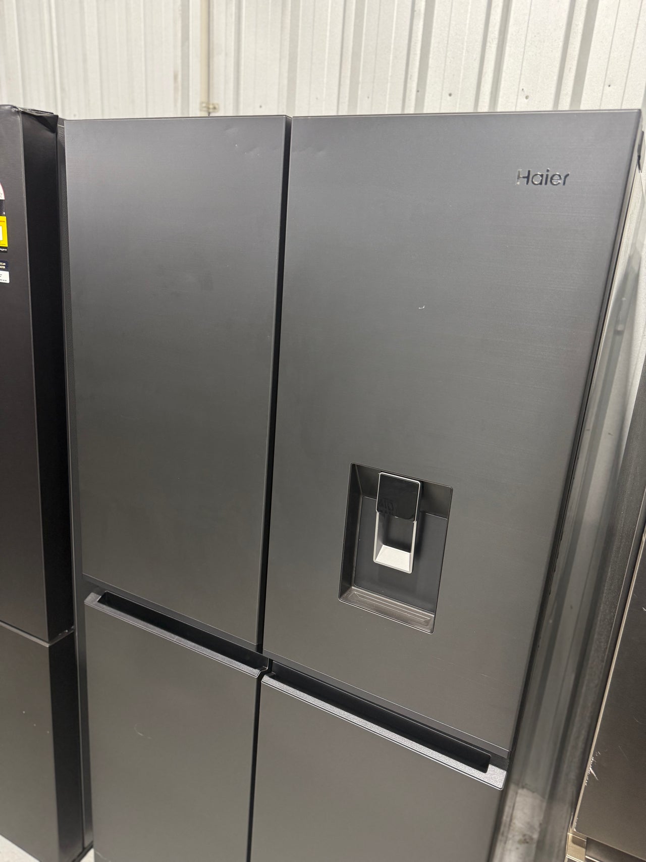 Transportation damaged Haie 623L Quad Door Refrigerator Model: HRF680YPC - Second Hand Appliances Geebung