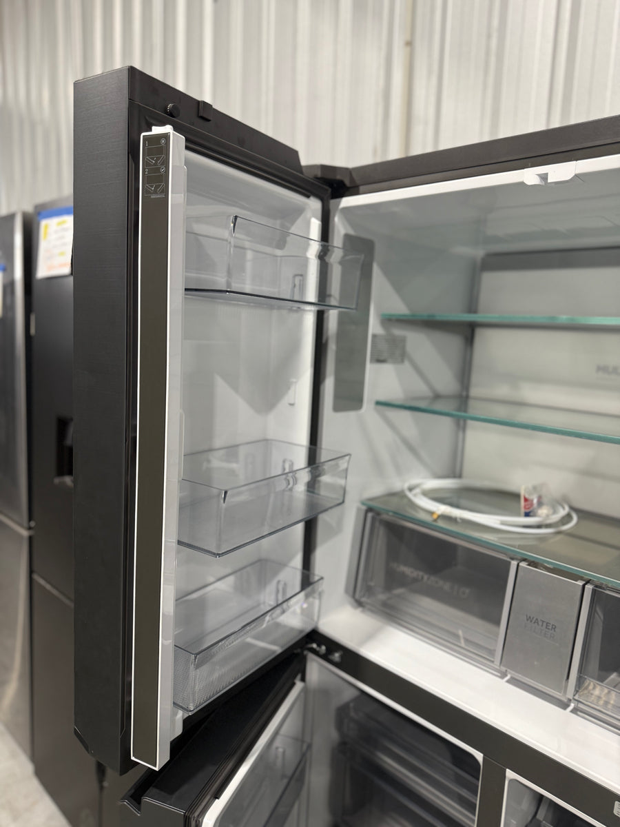 Transportation damaged Haie 623L Quad Door Refrigerator Model: HRF680YPC - Second Hand Appliances Geebung