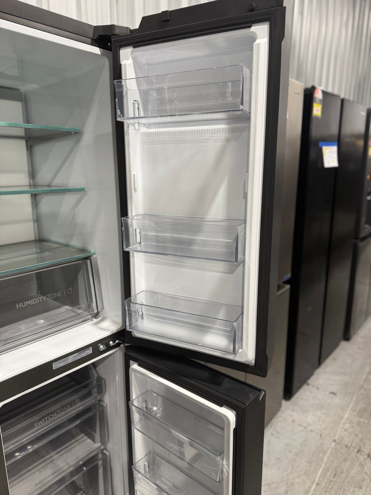 Transportation damaged Haie 623L Quad Door Refrigerator Model: HRF680YPC - Second Hand Appliances Geebung