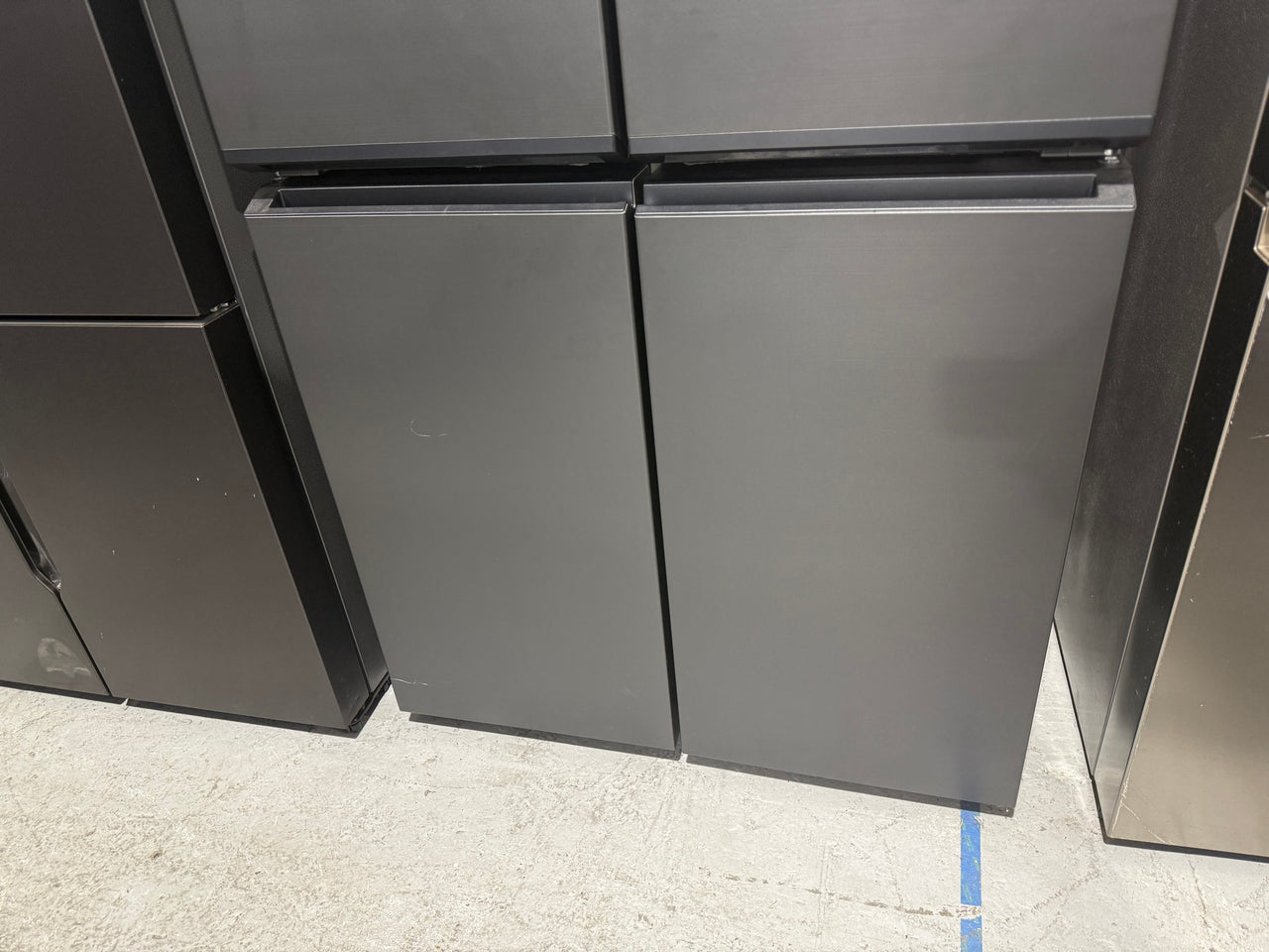 Transportation damaged Haie 623L Quad Door Refrigerator Model: HRF680YPC - Second Hand Appliances Geebung