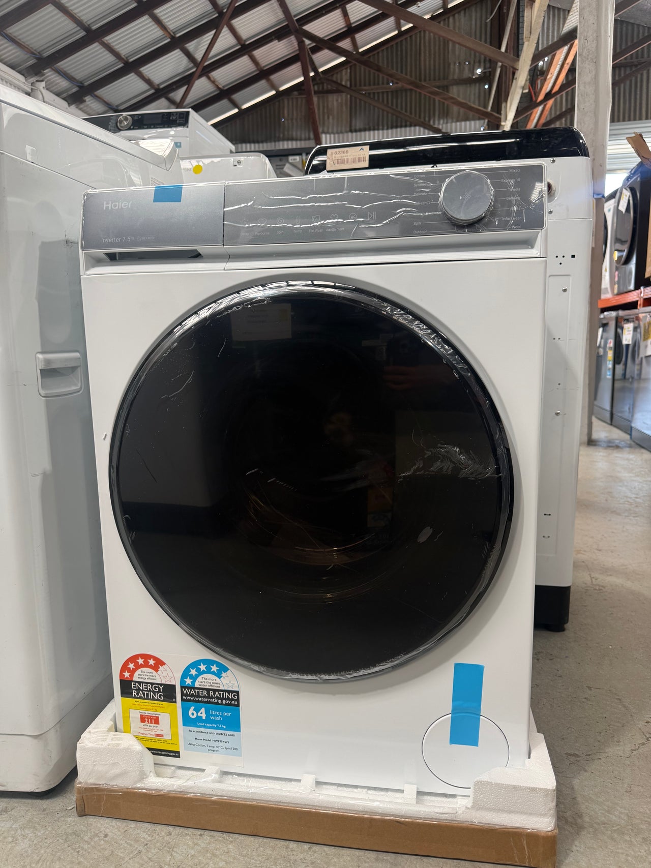 Transportation damaged Haier 7.5kg 300 Series Front Load Washing Machine – White  HWF75KW1 - Second Hand Appliances Geebung