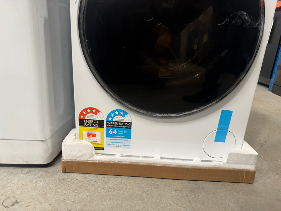 Transportation damaged Haier 7.5kg 300 Series Front Load Washing Machine – White  HWF75KW1 - Second Hand Appliances Geebung
