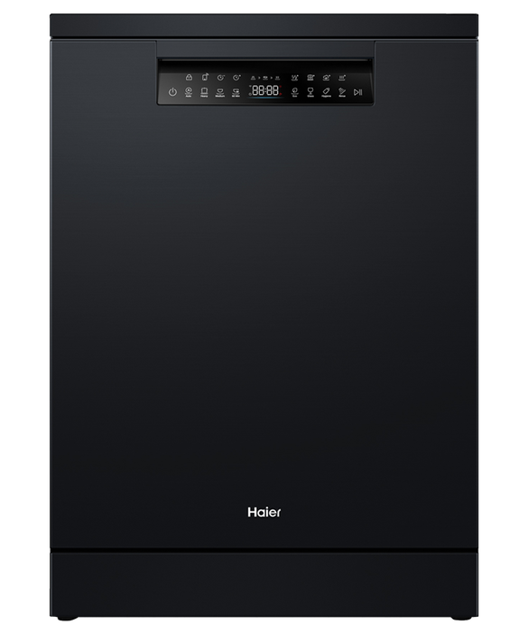 Transportation damaged Haier Freestanding Dishwasher Black HDW15F3B1 - Second Hand Appliances Geebung
