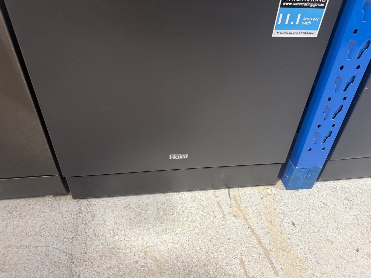Transportation damaged Haier Freestanding Dishwasher Black HDW15F3B1 - Second Hand Appliances Geebung