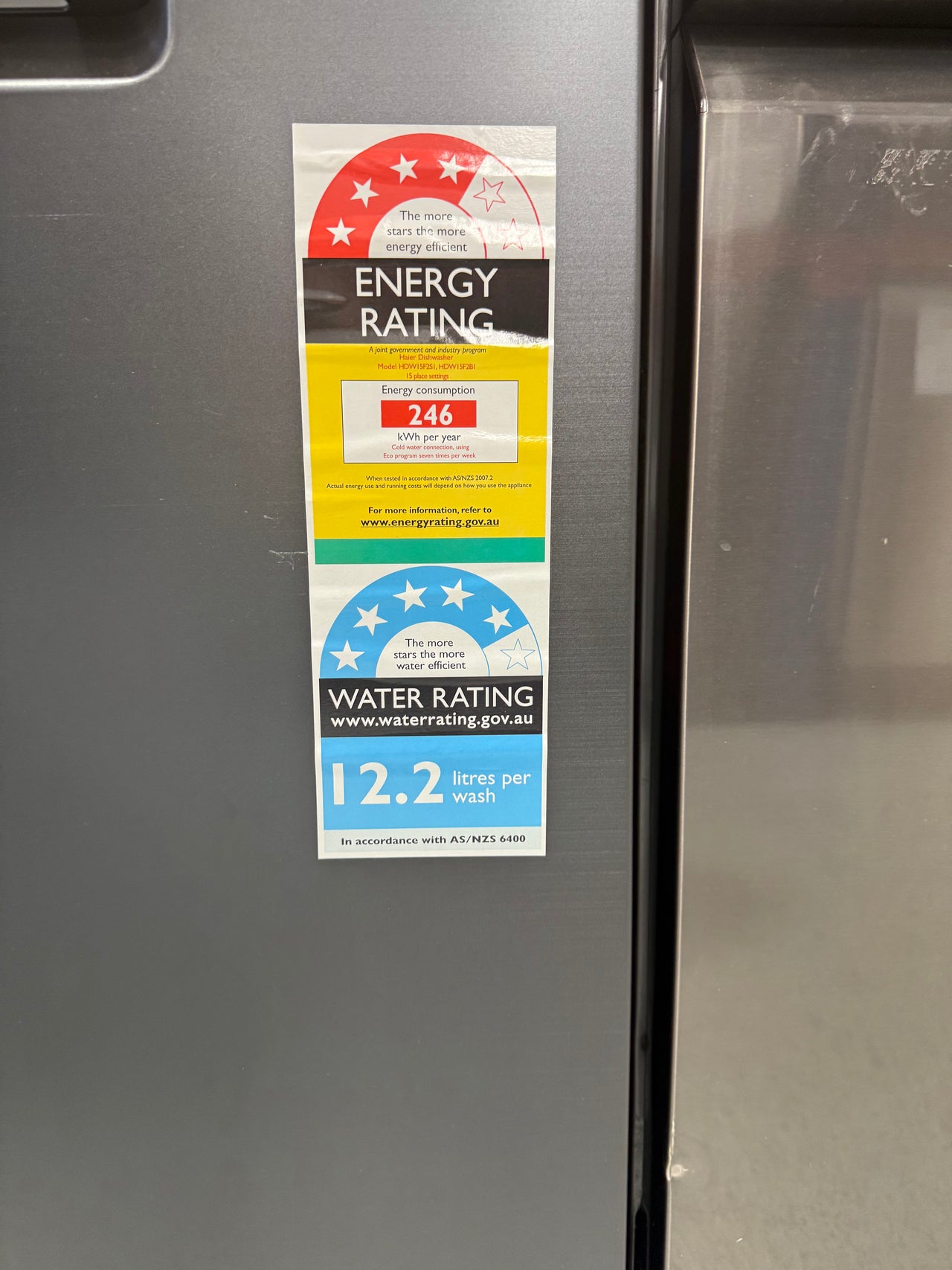 Transportation damaged Haier Freestanding Dishwasher Model:HDW15F2B1 - Second Hand Appliances Geebung