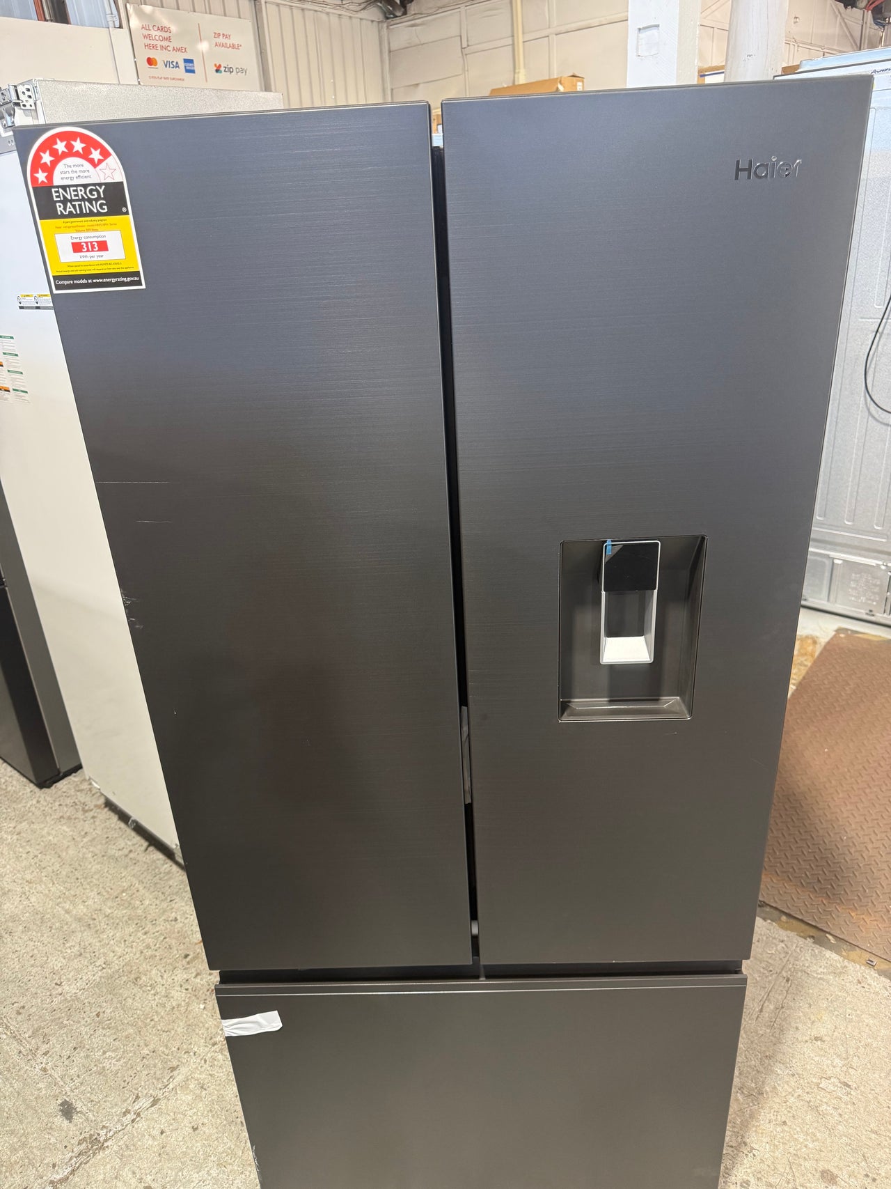 Transportation damaged Haier HRF510FHC – 510L French Door Refrigerator - Second Hand Appliances Geebung