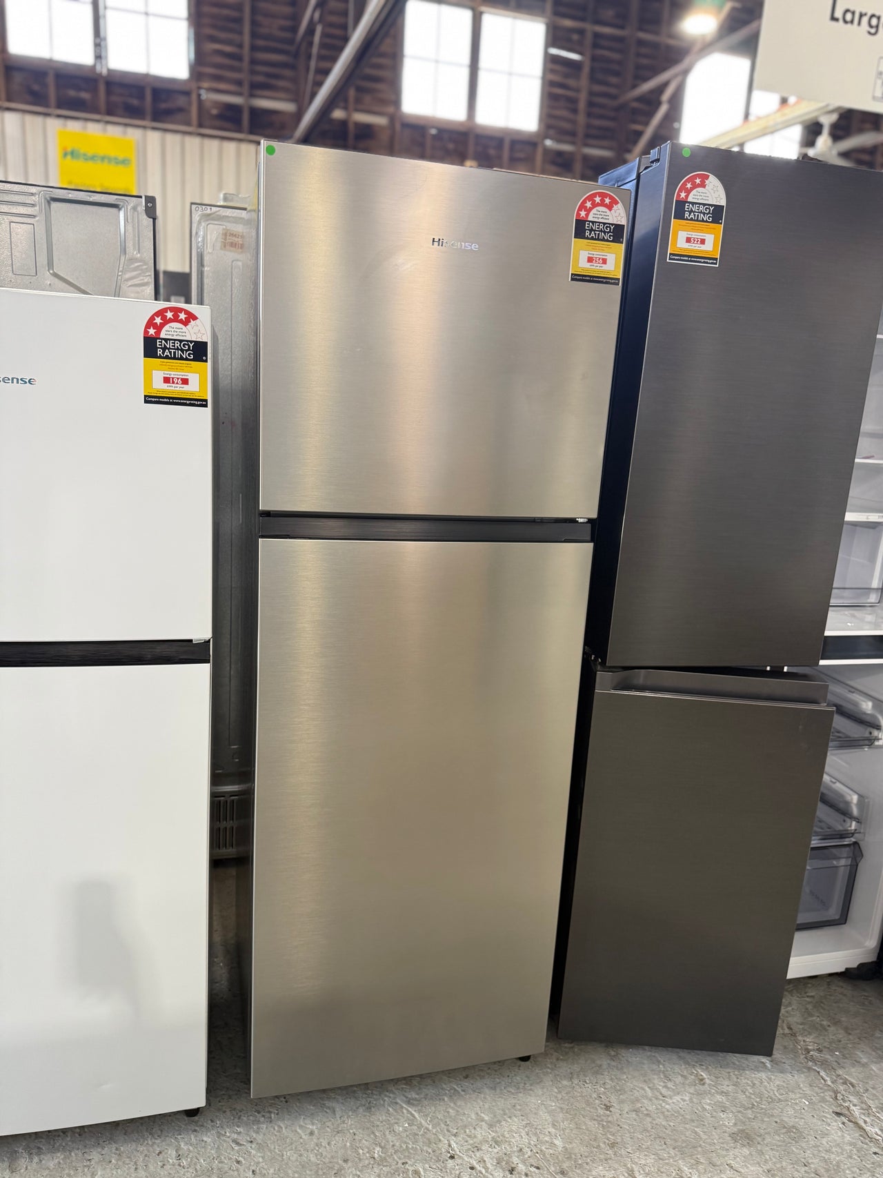 Buy Transportation damaged Hisense 326 L Top Mount Refrigerator HRTF325S (Silver) |  | [product_variant] | Second Hand Appliances Geebung Brisbane