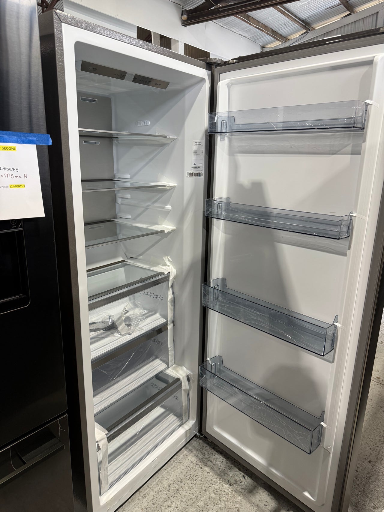 Transportation damaged Hisense 384L Vertical Hybrid Freezer Model: HRVF384S - Second Hand Appliances Geebung