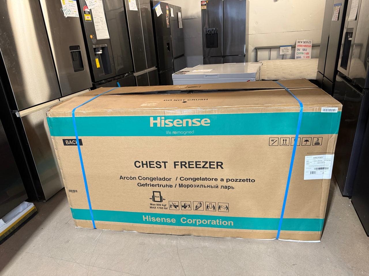 Transportation damaged Hisense 500 L Hybrid Chest Freezer – Model: HRCF501 - Second Hand Appliances Geebung