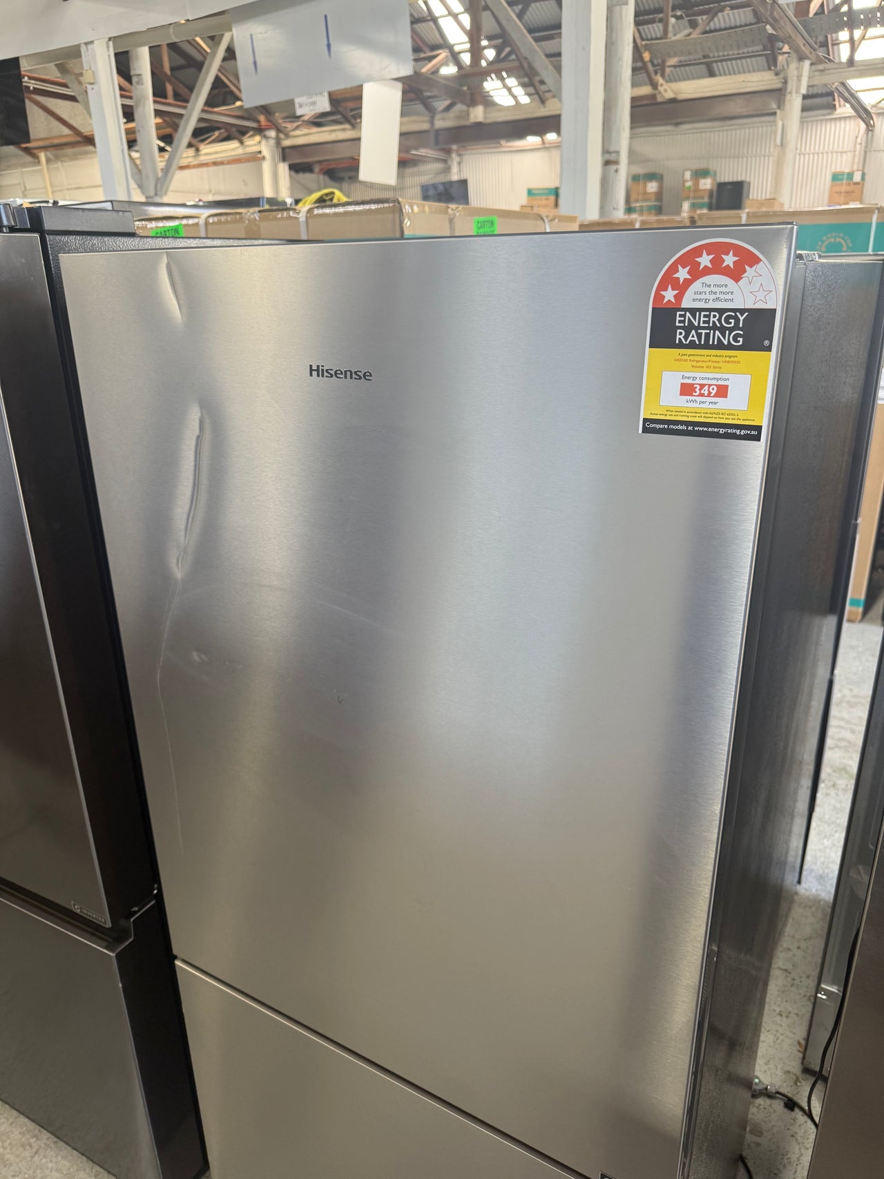 Transportation damaged Hisense 503L PureFlat Bottom Mount Refrigerator – HRBM503S - Second Hand Appliances Geebung