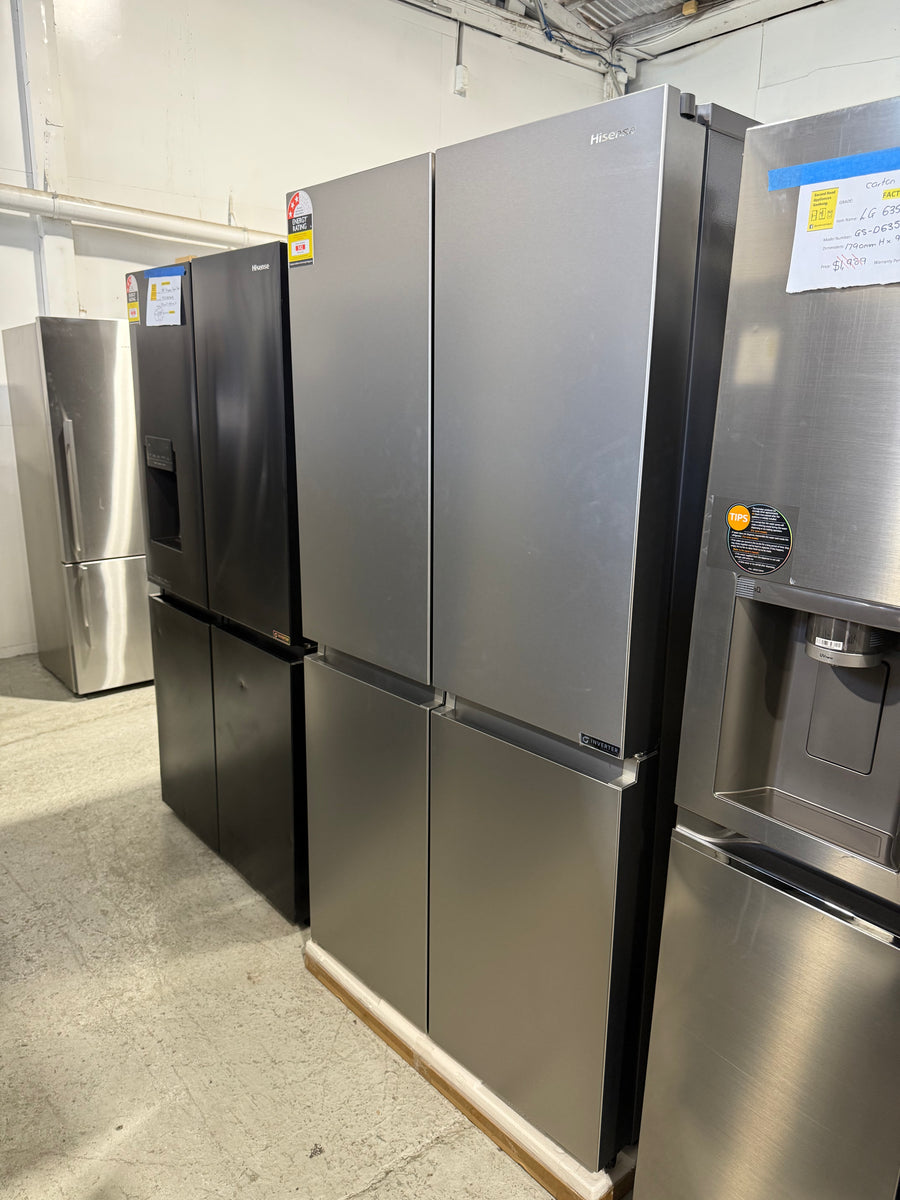 Transportation damaged Hisense 609L French Door Refrigerator Model: HRCD610TS - Second Hand Appliances Geebung