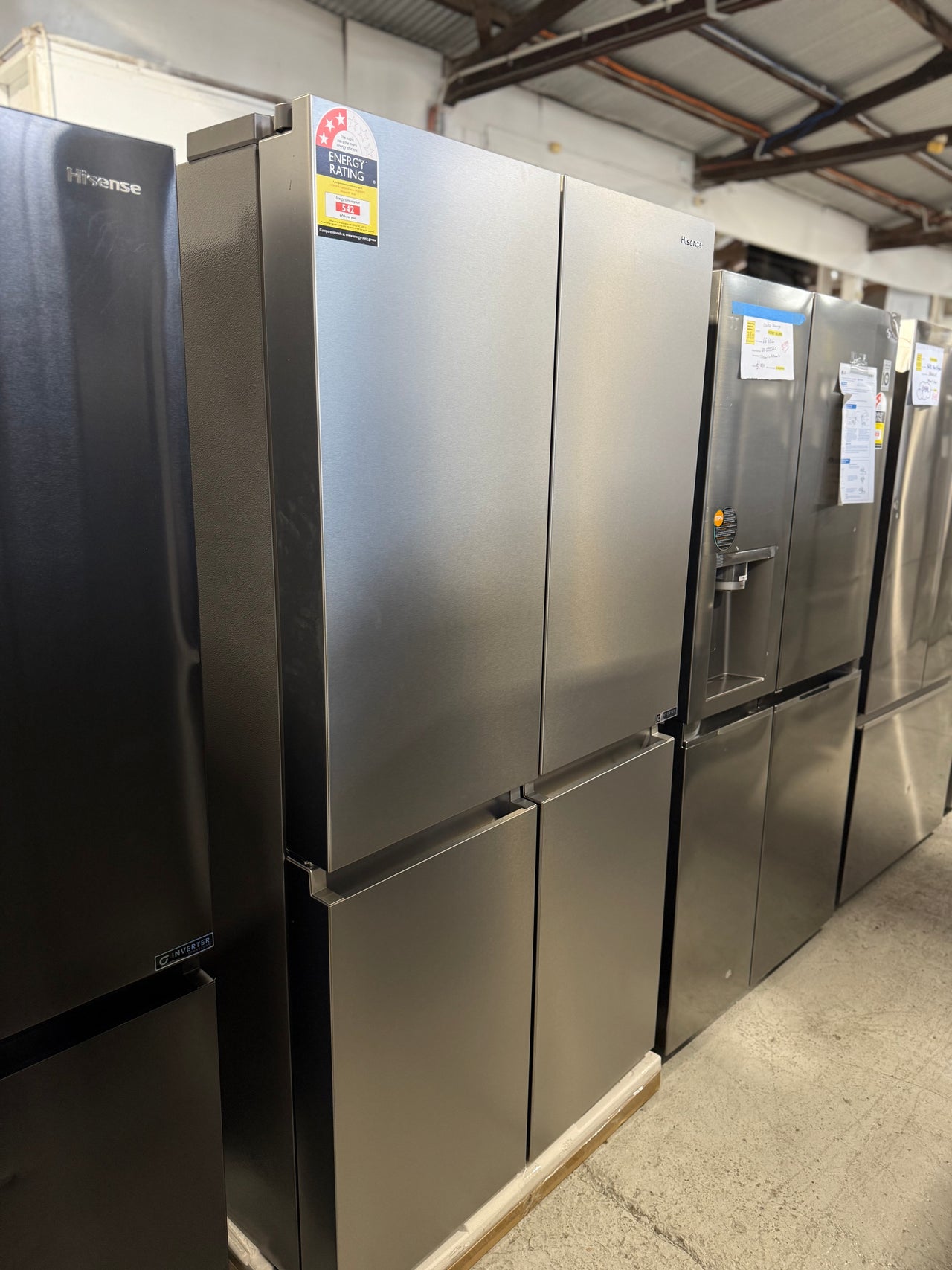 Transportation damaged Hisense 609L French Door Refrigerator Model: HRCD610TS - Second Hand Appliances Geebung
