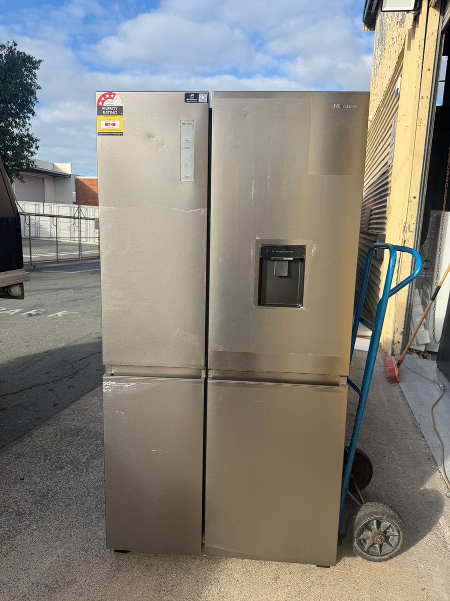 Transportation damaged Hisense 649L Side by Side Refrigerator with Water Dispenser – Stainless Steel Model: HRSBS649SW - Second Hand Appliances Geebung
