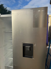 Thumbnail for Transportation damaged Hisense 649L Side by Side Refrigerator with Water Dispenser – Stainless Steel Model: HRSBS649SW - Second Hand Appliances Geebung