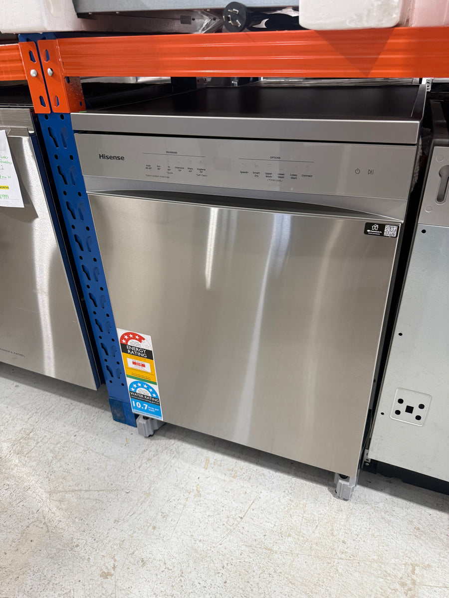 Transportation damaged Hisense Freestanding Dishwasher Stainless Steel HSAA16FS - Second Hand Appliances Geebung
