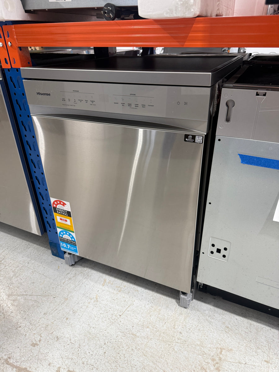 Transportation damaged Hisense Freestanding Dishwasher Stainless Steel HSAA16FS - Second Hand Appliances Geebung