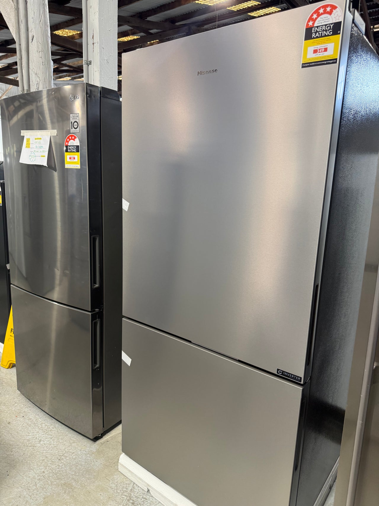 Transportation damaged Hisense HRBM503S 503L Bottom-Mount Refrigerator – Stylish Design & Efficient Cooling - Second Hand Appliances Geebung