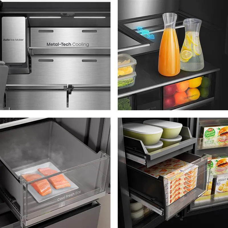 Transportation damaged Hisense HRCD615TBWV 615L PureView French Door Fridge - Second Hand Appliances Geebung