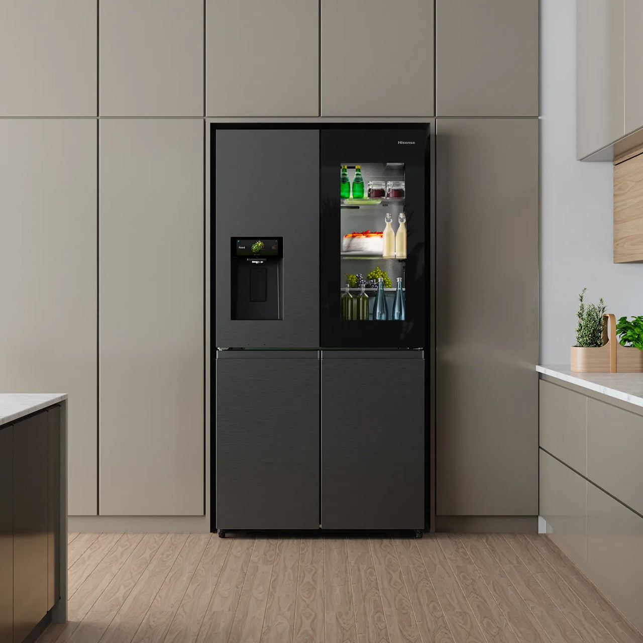 Transportation damaged Hisense HRCD615TBWV 615L PureView French Door Fridge - Second Hand Appliances Geebung