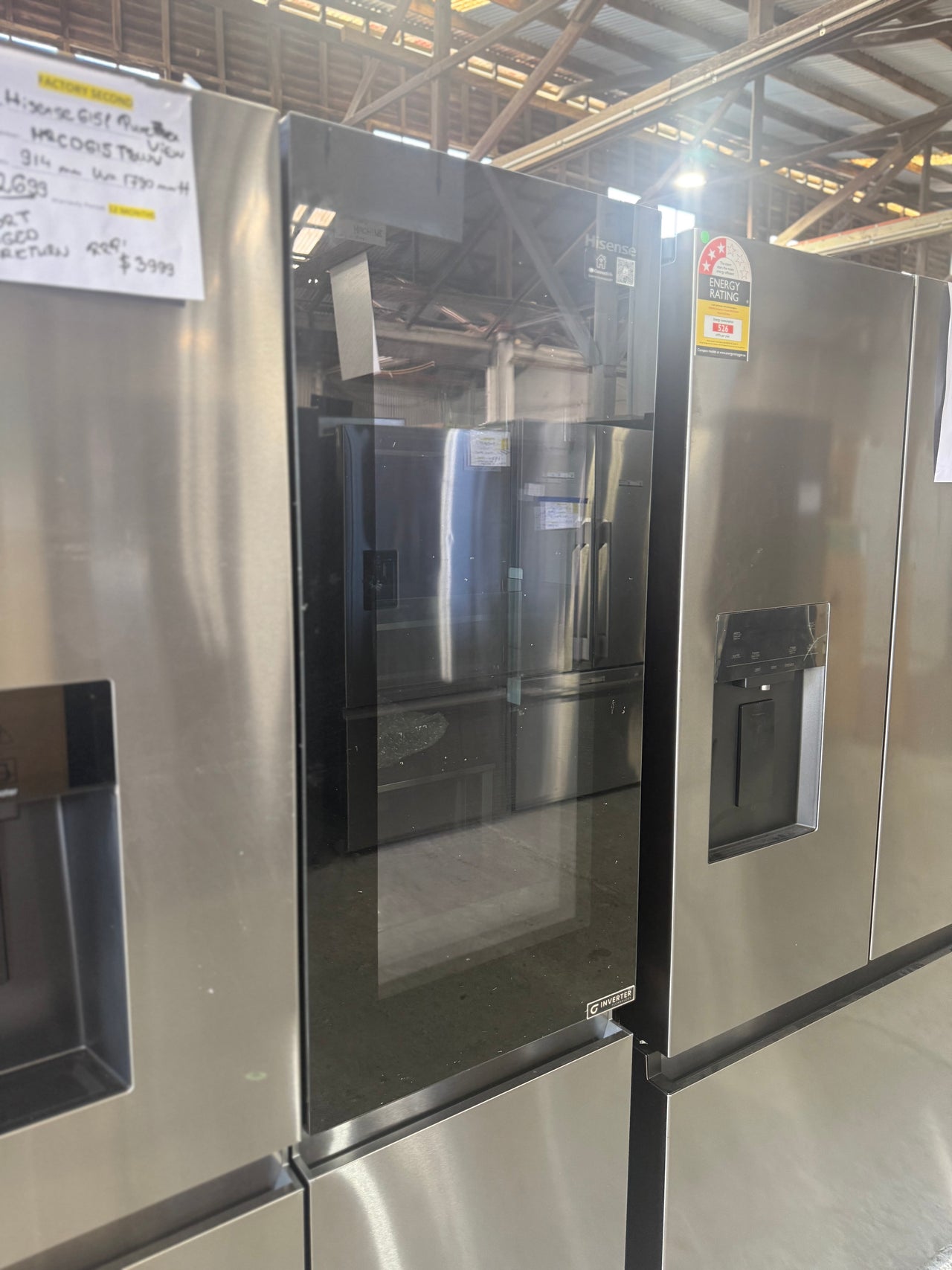 Transportation damaged Hisense HRCD615TBWV 615L PureView French Door Fridge - Second Hand Appliances Geebung