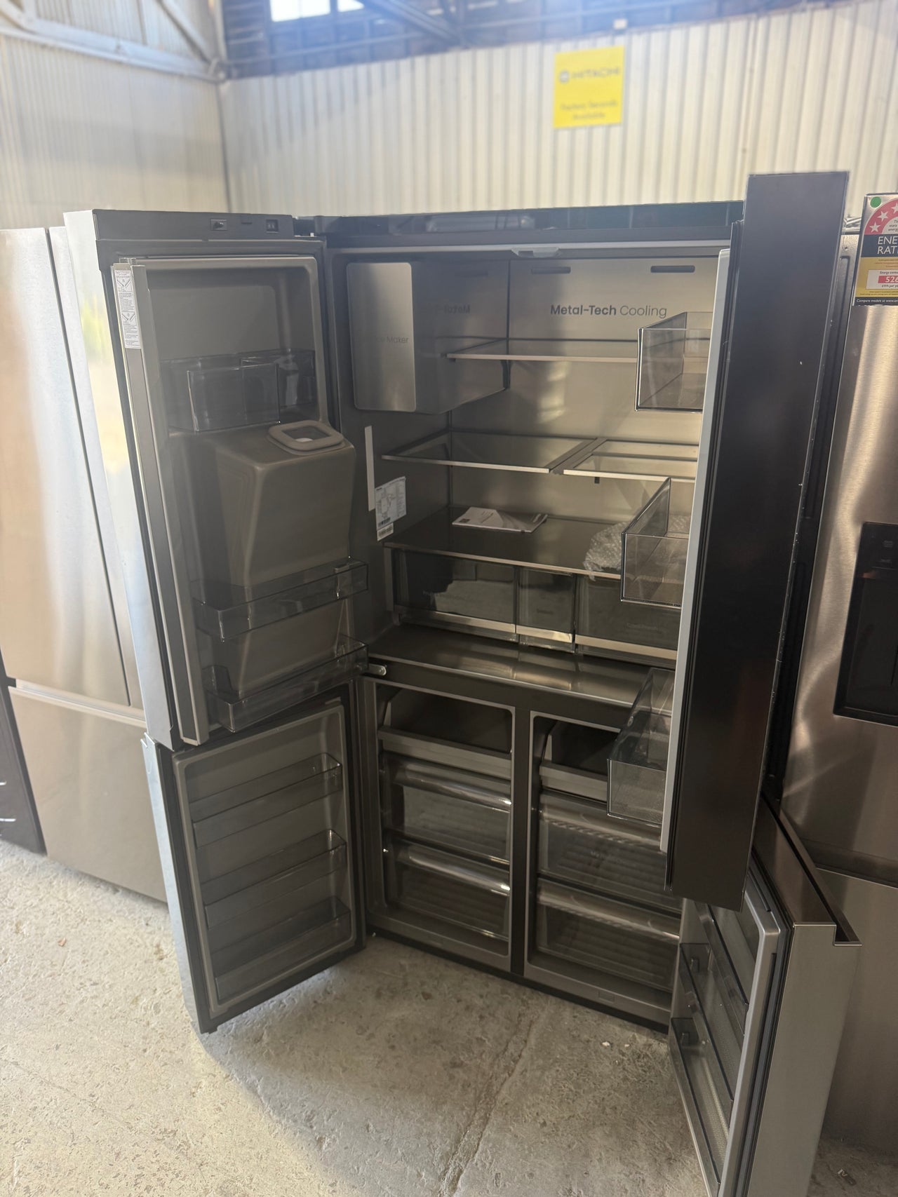 Transportation damaged Hisense HRCD615TBWV 615L PureView French Door Fridge - Second Hand Appliances Geebung