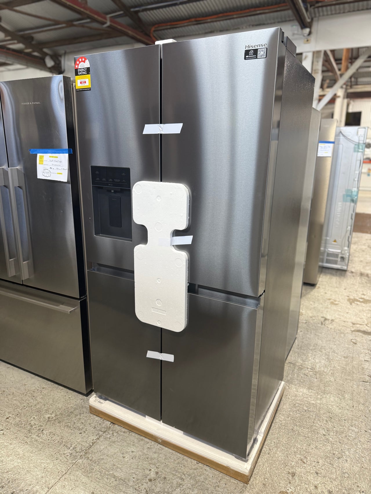 Transportation damaged Hisense HRCD640TBW 640-liter PureFlex French Door Refrigerator - Second Hand Appliances Geebung