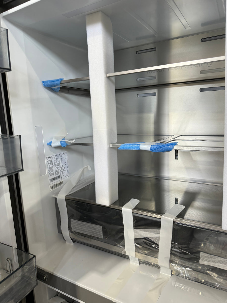 Transportation damaged Hisense HRCD640TBW 640L French Door Refrigerator – Stylish, Spacious &Energy Efficient - Second Hand Appliances Geebung