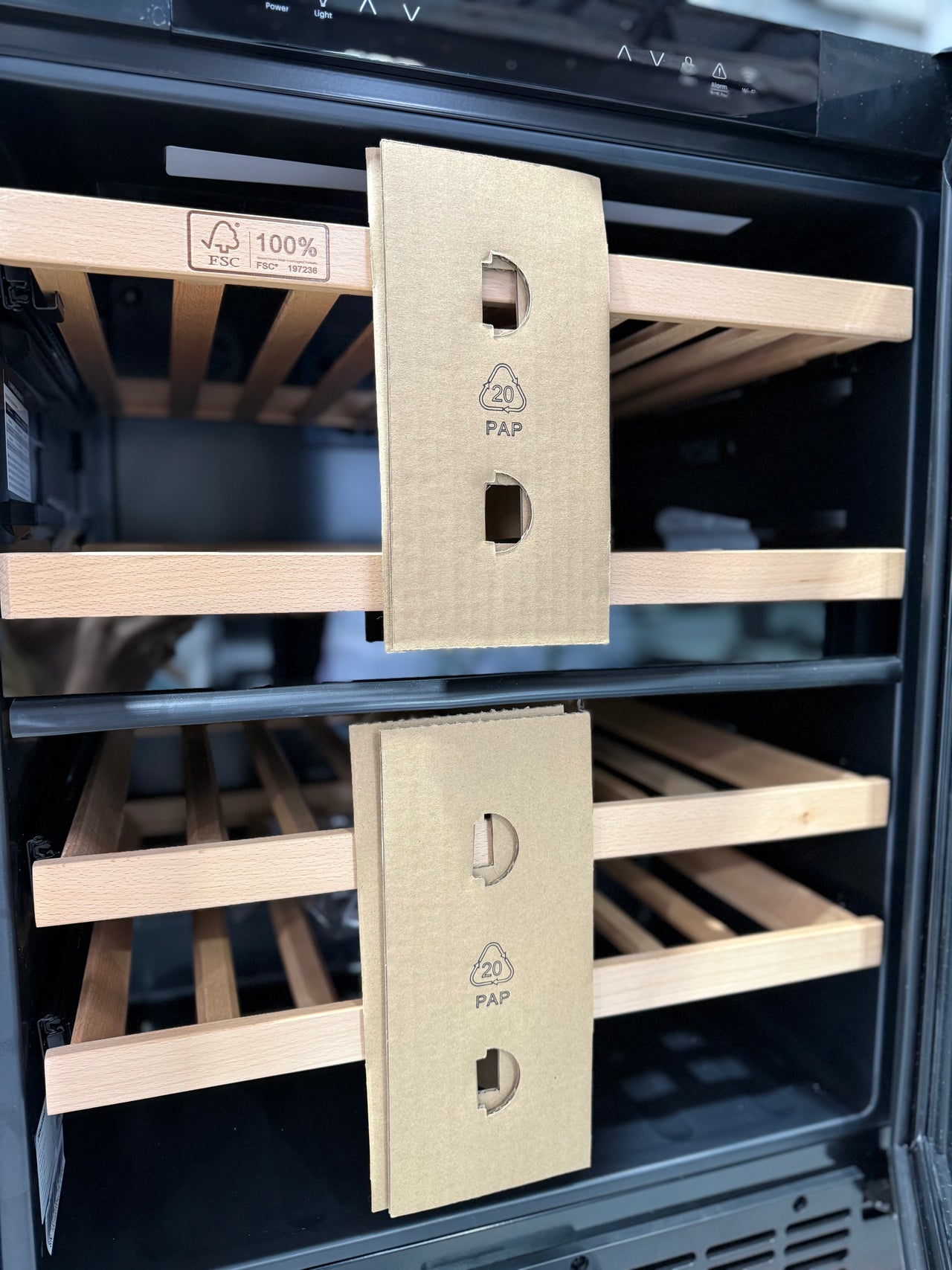 Transportation damaged Hisense HRWC46B 46-Bottle Dual Zone Wine Cabinet - Second Hand Appliances Geebung