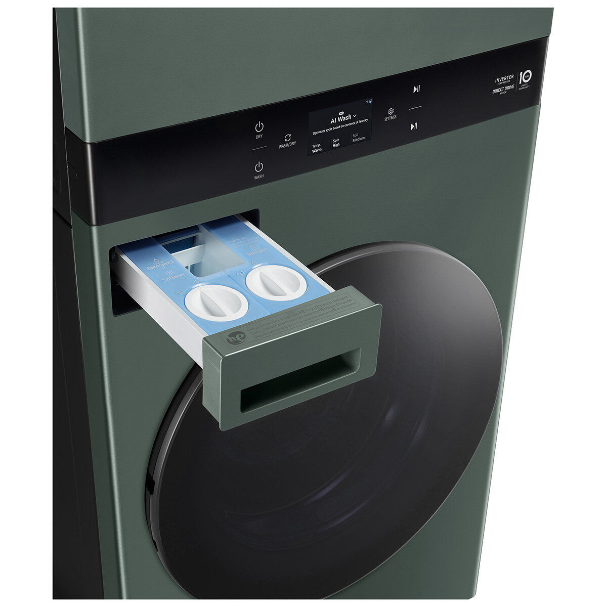 Buy Transportation damaged LG 19 kg / 10 kg AI WashTower™ All-In-One Stacked Washer Dryer – Forest Green (WWT-1910FG) |  | [product_variant] | Second Hand Appliances Geebung Brisbane